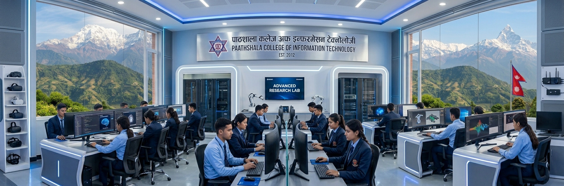 Cutting-edge technology meets academic excellence in our state-of-the-art computer research lab.